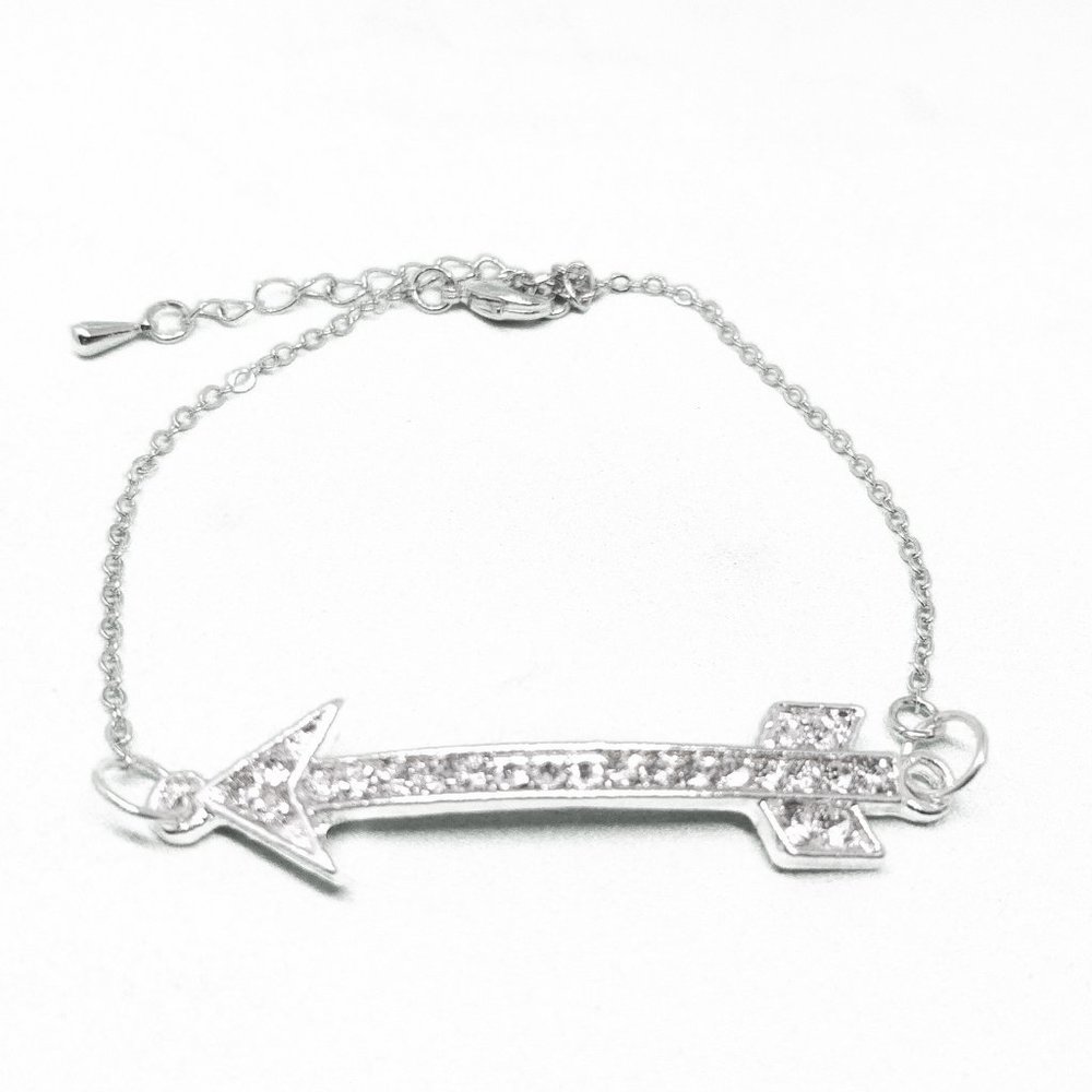 Arrow Crystals Rhinestones Charm Bracelet